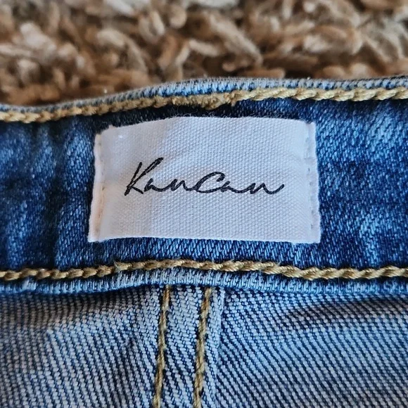 KanCan Distressed Denim Capris Size 13 - Picture 7 of 8